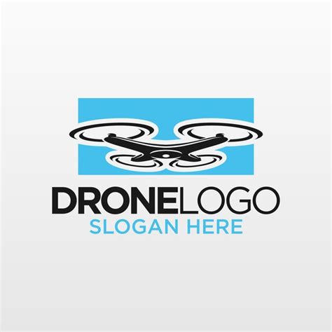 Drone Logo Design Template Inspiration Vector Illustration Vector Premium