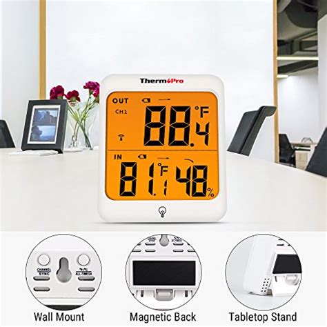 Thermopro Tp Digital Wireless Hygrometer Indoor Outdoor Thermometer