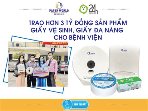 hon  ti dong san pham giay ve sinh giay da nang tang cho cac benh vien