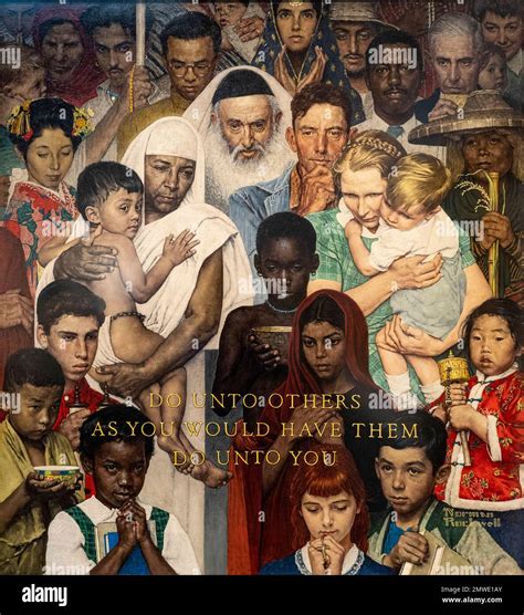 La Pintura De Norman Rockwell Llamada Regla De Oro Hecha En 1961 Para