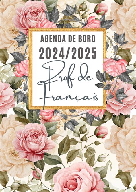 Agenda de bord 2024 2025 prof de français Carnet de bord enseignant