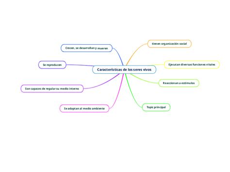 Caracter Sticas De Los Seres Vivos Mind Map