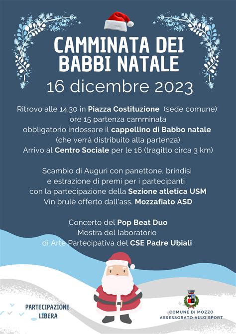 Camminata Dei Babbi Natale Comune Di Mozzo Eventi