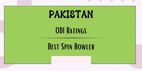 Top 7 Pakistani Spin Bowlers In Odis Stat Sensei