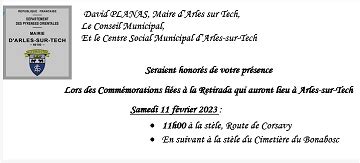 Commémoration de la Retirada Arles sur Tech le 11 février Fondation