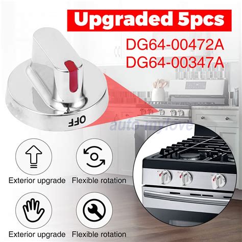 Dg64 00472a Dg68 00101b Gas Stove Replacement Knobs For Samsung Range Oven 5pack Ebay