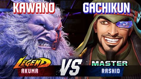 SF6 KAWANO Akuma Vs GACHIKUN Rashid High Level Gameplay YouTube