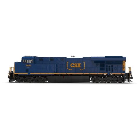 locomotive es40dc csx blue 3d obj