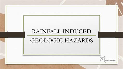 Solution Rainfall Induced Geologic Hazards Studypool