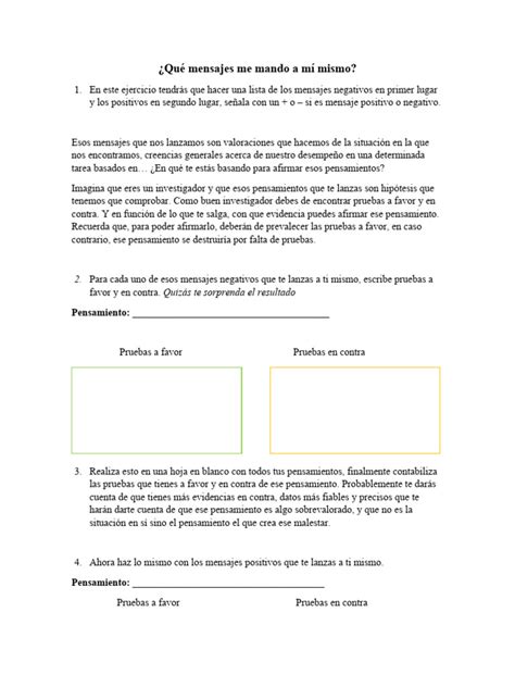 Ejercicio 1 Autoestima | PDF