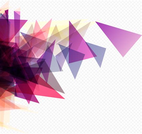 Abstract Art Purple Triangles Transparent PNG Citypng