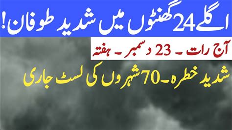 Next 03 Days Weather Update AJ Ka Mosam Mosam Ka Hal Pak Weather