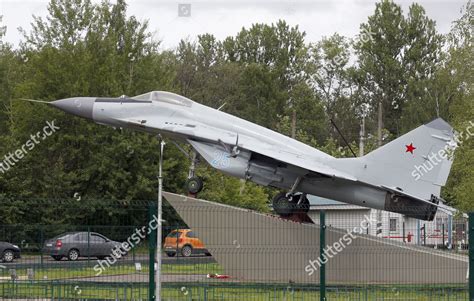 Russian Mig29 Fighter Jet Installed On Editorial Stock Photo Stock