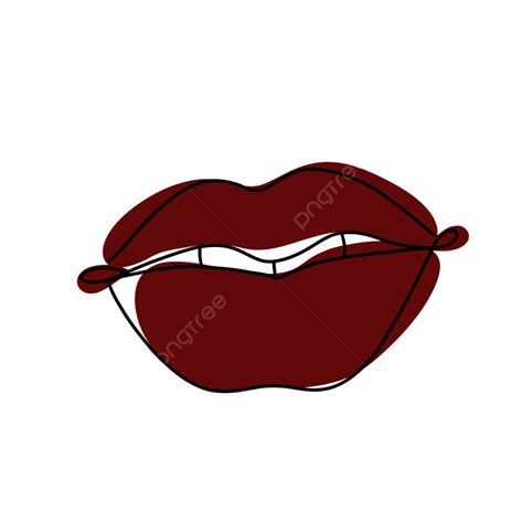 Labios Simples Y Rojos Png Dibujos Labios Rojos Arte De Labios Rojos Pintalabios Rojo Png Y