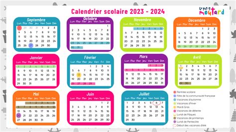 Calendrier Des Vacances Scolaires 2023 2024 En Belgique