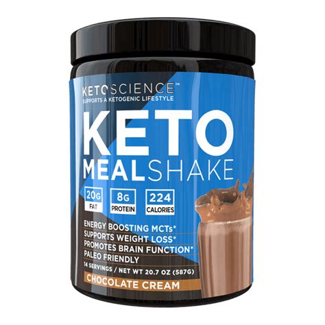 Keto Science Ketogenic Meal Shake Chocolate Dietary Supplement Meal