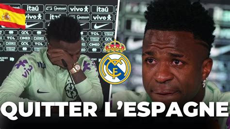 VINICIUS JR FOND EN LARMES SUR LE RACISME SUBIT EN ESPAGNE CONFERENCE