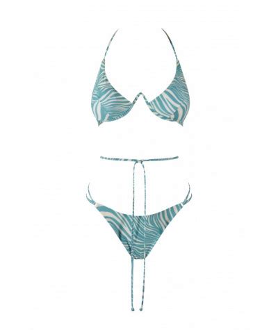 Bikini Triangolo Ferretto Zebra Acqua Matinee