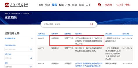 上交所就中炬高新有关信息披露事项发监管工作函天天基金网