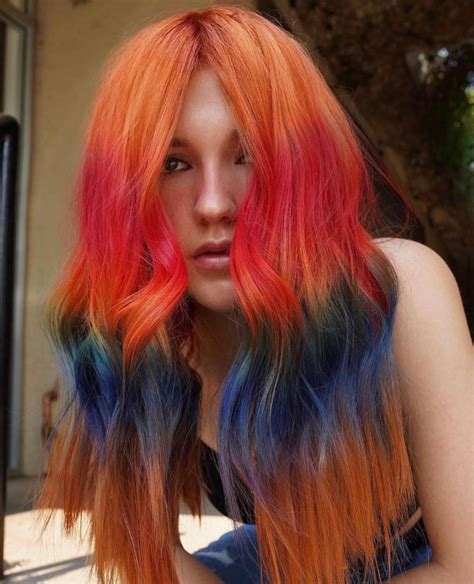 Crazy Hair Colour Ideas To Try In Orange Pink Blue And