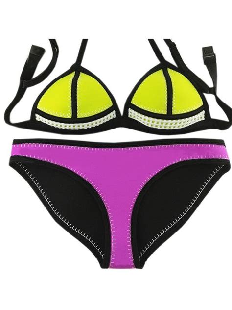 Yellow Purple Sexy Bikini Set WT32981A Wonderbeauty China Trading