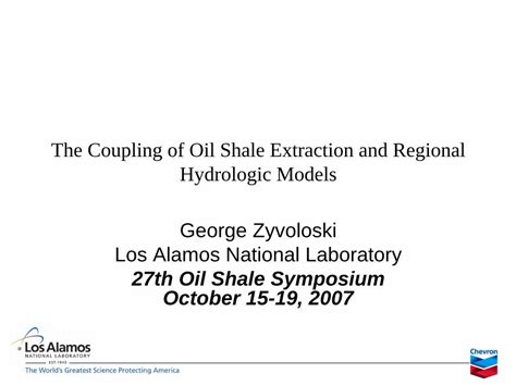 (PDF) The Coupling of Oil Shale Extraction and Regional ... · The ...