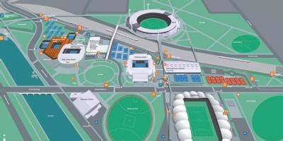 Melbourne park map - Melbourne olympic park map (Australia)