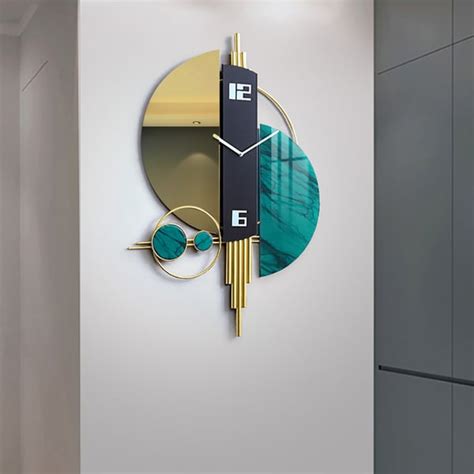 Unique Creative Geometric Oversized Wall Clock D Iron Home Decor Homary