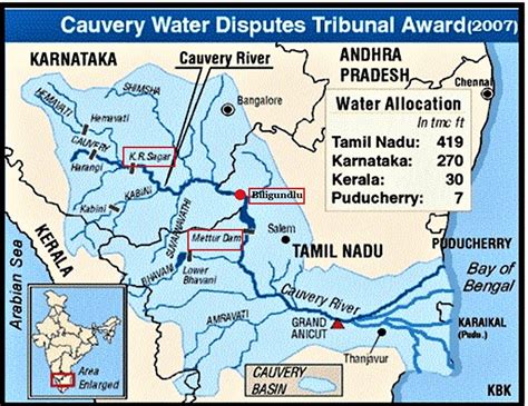 Cauvery Water Sharing Issue Current Affairs