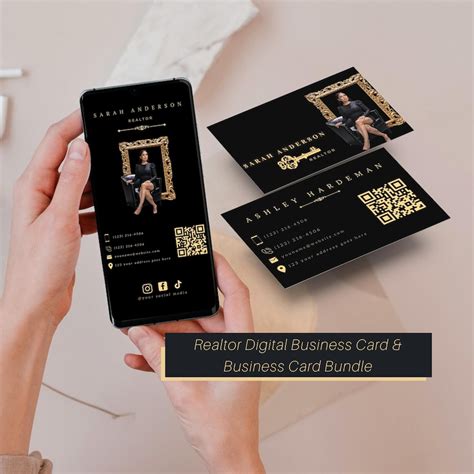 Realtor Digital Business Card And Business Card Template Bundle Real