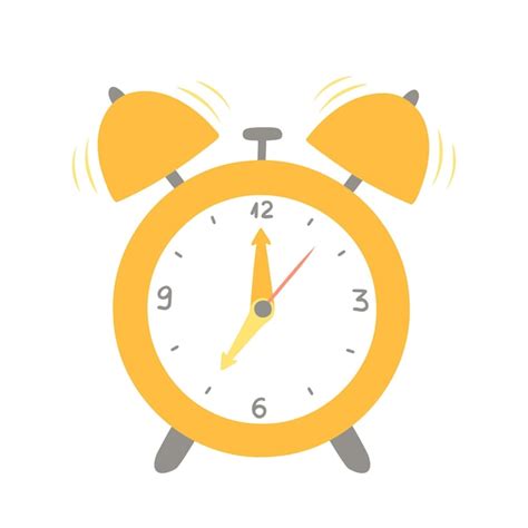 Despertador hora de despertar ilustración dibujada a mano Vector Premium