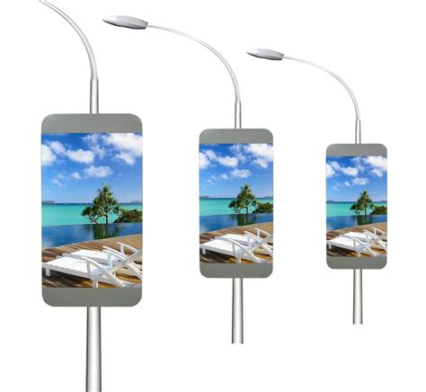 Outdoor P6 Full Color Advertising Street Lighting Pole Lamp Screen Wifi