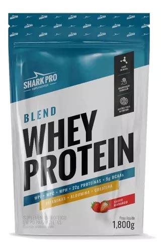 Whey Protein Blend Kg Shark Pro Refil Conc Isolado Hidro Frete Gr Tis