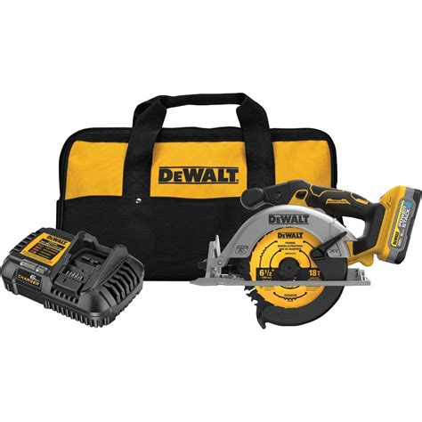 DEWALT 20V MAX XR Brushless 6-1/2 In. Cordless Circular Saw Kit with 5. ...