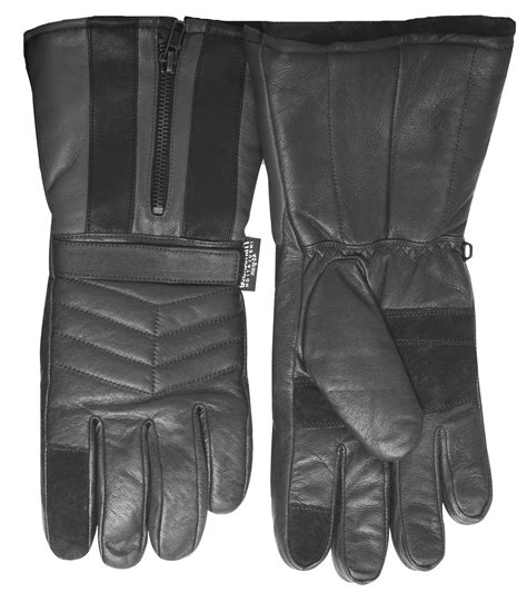 3mthinsulate Waterproof Motorbike Leather Gloves Fur Lined Winter