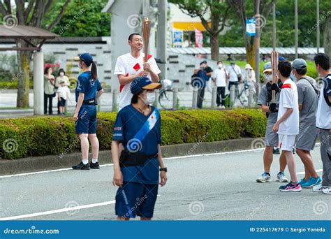 Tokyo 2020 Olympic Torch Relay In Fuji City Editorial Stock Image