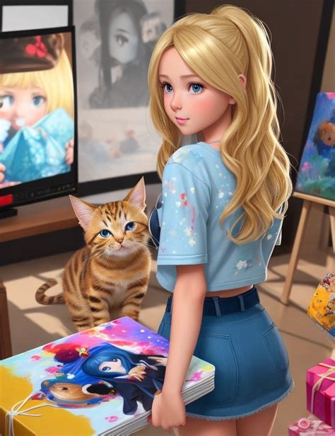 Cartoon Girl Blonde