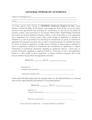 Fillable Online Free Power Of Attorney Poa Forms Pdfword