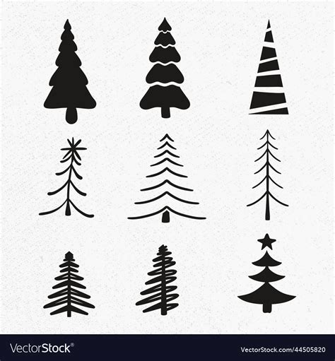 Christmas tree bundle svg Royalty Free Vector Image