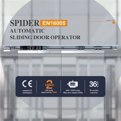 Doortec Spider Complies With En16005 Automatic Sliding Door Operator