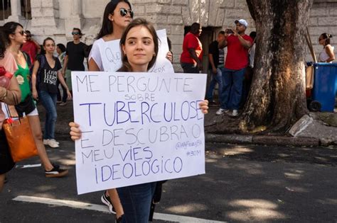 Premium Photo Protesters Protest Against Violence Racism And President Jair Bolsonaro