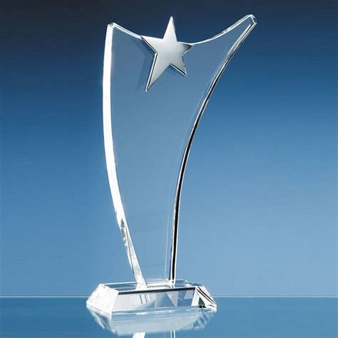 Glass Crystal Gold Star Award Trophy Size Inch At Rs Piece