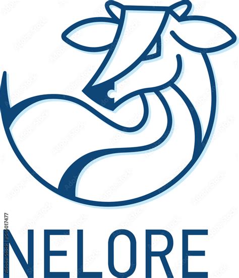 nelore logo azul stock vector adobe stock