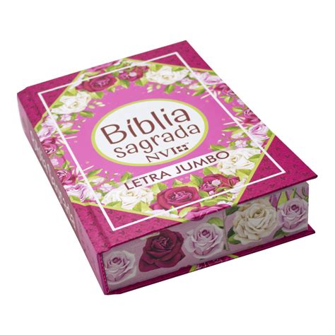 Bíblia Sagrada Nvi Letra Jumbo Rosa Geométrica Manah Books