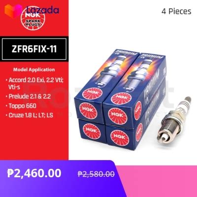 Ngk Zfr Fix Iridium Ix Spark Plugs For Honda Accord Chevrolet Cruze