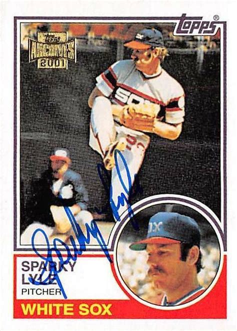 Sparky Lyle Autographed Baseball Card Chicago White Sox Topps