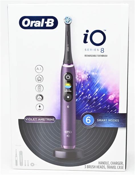 Oral B Io Series Rechargeable Electric Toothbrush Violet Ametrine Io