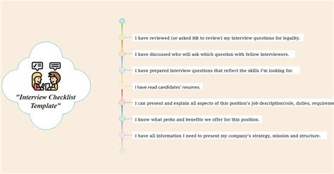 Free Interview Checklist Template Examples EdrawMind