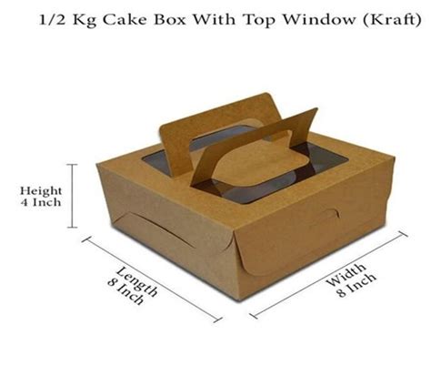 Brown Kg Top Window Paper Cake Box At Rs Piece In Thane Id