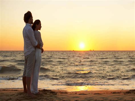 Romantic Couple On Beach Wallpaper